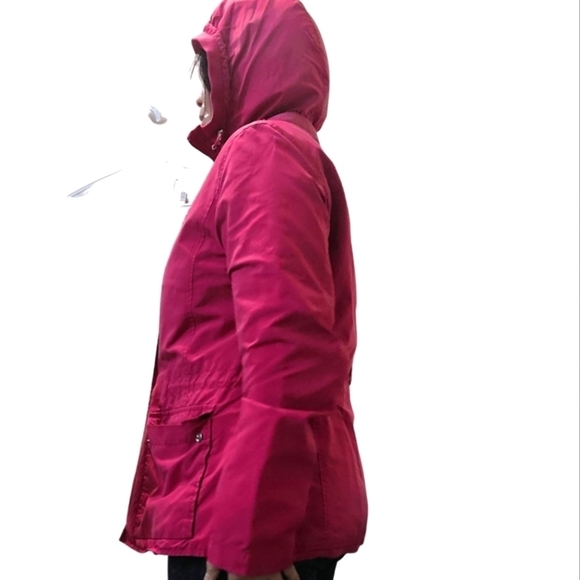 Geox Respira Hooded Thermal Jacket in Pink Rose Size Small - Picture 3 of 17